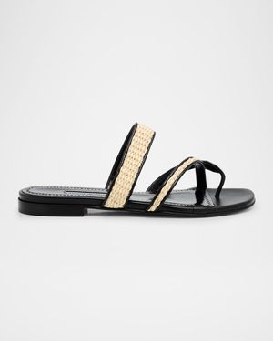 Susara Woven Flat Slide Sandals