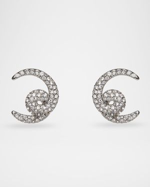 Crystal Loop-De-Loop Pave Earrings