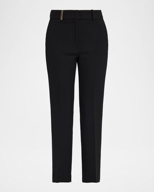 Cropped Slim-Fit Pants