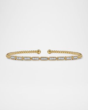 14K Yellow Gold Diamond Bujukan Bangle