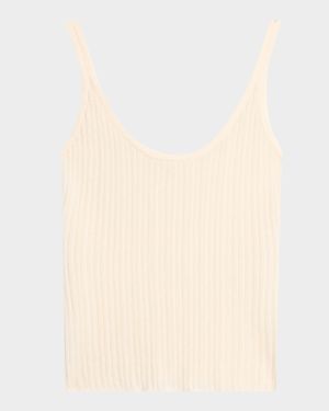 Pointelle Knit Slim Tank Top