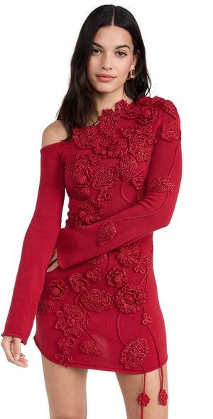 Cult Gaia Kaela Knit Dress Merlot XXS