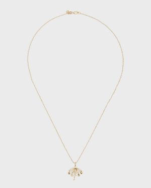 Diamond Pave Evil Eye Charm Necklace