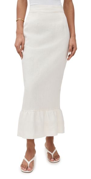 POSSE Matilda Column Skirt Cream M