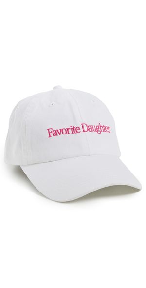 Favorite Daughter Classic Logo Baseball Heart Hat White/Pink One Size