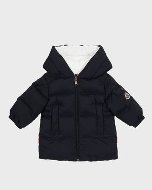 Boy's Marat Striped Trim Long Parka, Size 12M-3