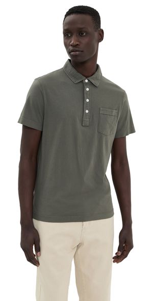 Billy Reid Pensacola Polo Washed Grey XL