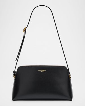 Mini Pouch on Strap Shoulder Bag in Leather