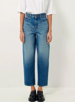 Sessun - Jean droit taille haute délavé - Taille 42 - Bleu