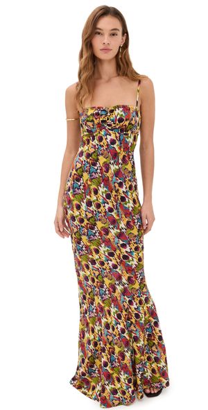 SALONI Renee Long Dress Astilbe Rouge 4