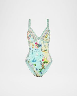 Just Coasting Paneled One-Piece Swimsuit