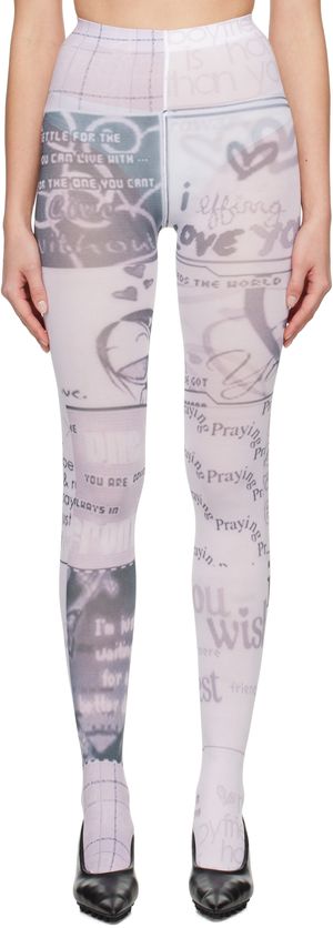 Praying SSENSE Exclusive White Comic Tights