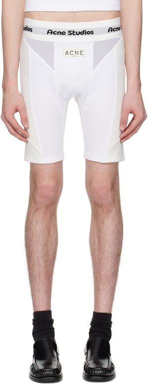 Acne Studios White Paneled Shorts