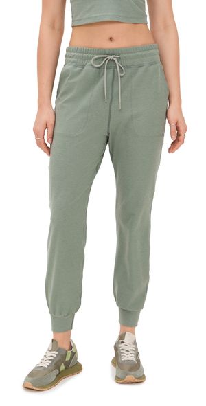 Beyond Yoga Spacedye Commuter Midi Joggers Grey Sage Heather L