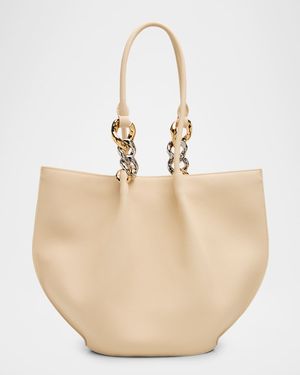 Arlo Chain-Embellished Leather Tote Bag