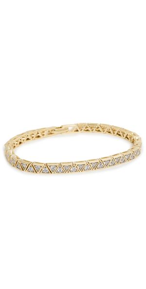 SHASHI Trigono Tennis Bracelet Gold One Size