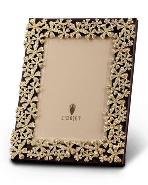 24k Gold-Plated Swarovski Crystal Garland Picture Frame, 8 x 10