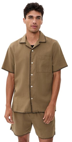 Madewell Easy Shirt Dobby Box Stitch Faded Birch XS