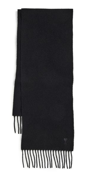 AMI Wool Scarf Noir One Size