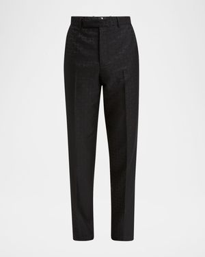 Men's Monogram Jacquard Tuxedo Pants