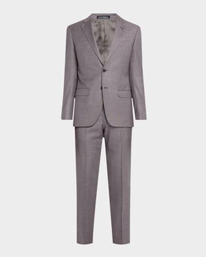 Men's Silky Wool Sharkskin Suit