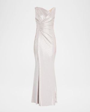 Sleeveless Mirrorball Stretch Gown