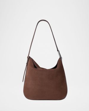 Anna Medium Suede Hobo Bag