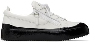 Giuseppe Zanotti White & Black Frankie Match Sneakers