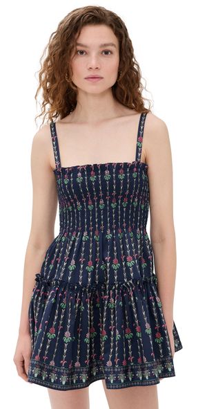 Hill House Home The Seraphina Mini Nap Dress Trailing Fern/Navy Multi M