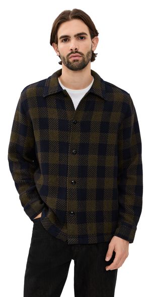 Madewell Twill Shirt Jacket In Broken Plaid Gradient Plaid M