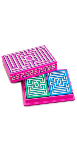 Jonathan Adler Labyrinth Lacquer Card Set Blue One Size