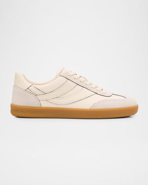 Men's Oasis Contrast-Edge Leather & Suede Low-Top Sneakers