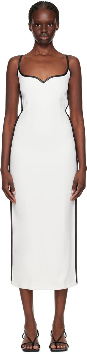 Paris Georgia SSENSE Exclusive White Heart Midi Dress