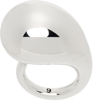 Bottega Veneta Silver Drop Ring