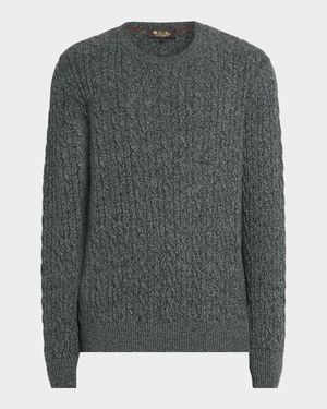 Men's Treccia Baby Cashmere Crewneck Sweater