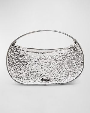 Swipe Small Foil Leather Top-Handle Bag
