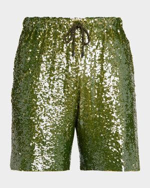 Men's Piperi Sequin Drawstring Shorts
