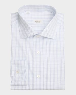 Men's Cotton Check Modern-Fit Dress Shirt