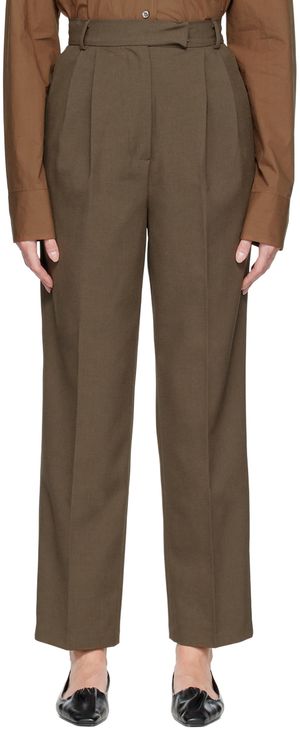 The Frankie Shop Brown Bea Trousers