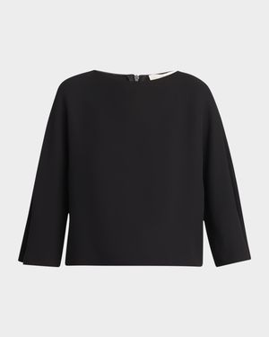 Faurelle Three-Quarter Sleeve Silk Top