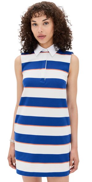 STAUD Julius Mini Dress Yacht Rugby Stripe XS