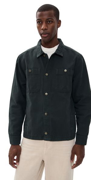Marine Layer Patrick Canvas Overshirt Faded Black M