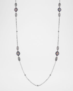 Kyma Amethyst and Swiss Blue Topaz Necklace