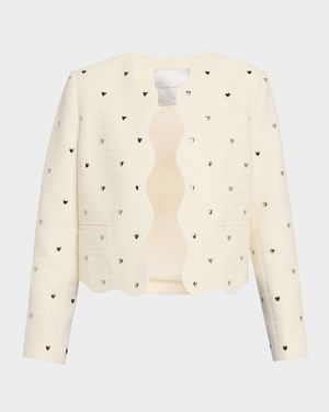 The Celia Open-Front Heart Stud Jacket