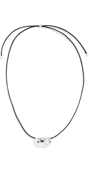 Heaven Mayhem Pebble Necklace Silver & Black One Size