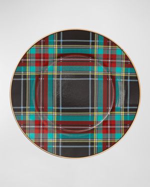 Tartan Black Salad and Dessert Plate