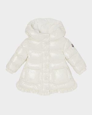 Girl's Dufar Hooded Long Down Parka, Size 6M-3