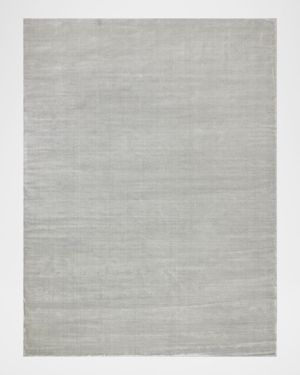 Velutto Hand-Loomed Light Silver Rug, 8' x 10'