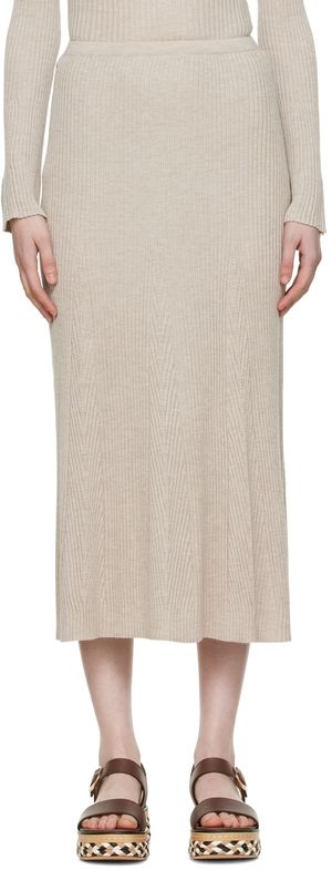Gabriela Hearst Brown Silk Midi Skirt