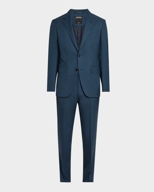 Men's Solid Wool Suit